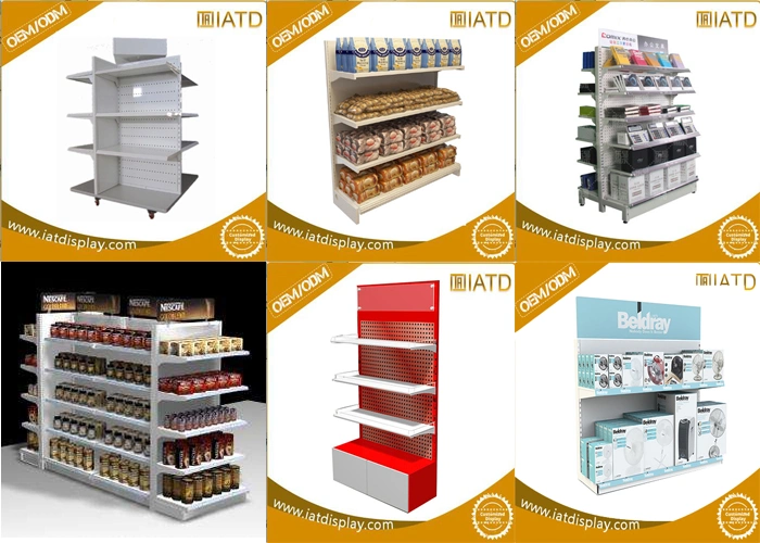 Display Board Base-Island Metal Floor Fruit Vegetable Wine Storage Store Stand Shelf Display Panel Display Rack