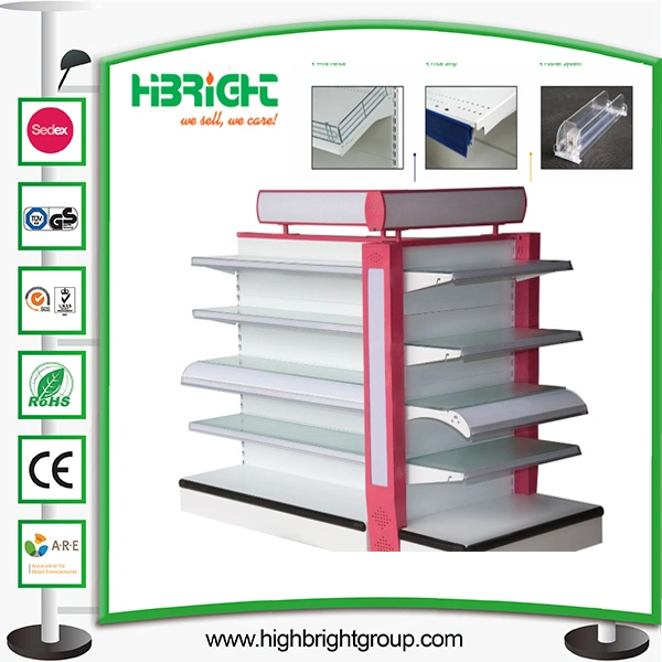 Cosmetic Display Shelving for Supermarket with LED