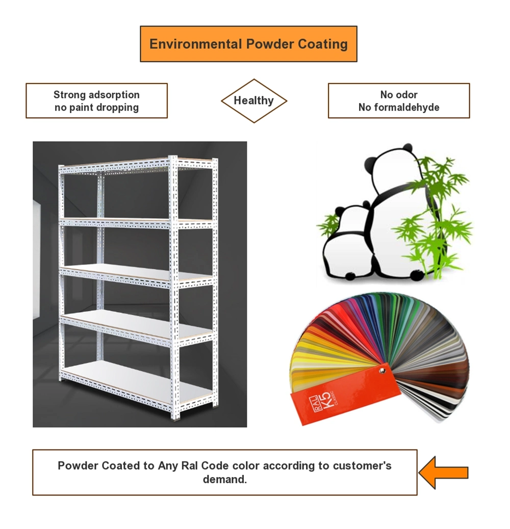 High Quality Galvanized and Powder Painting Universal Slotted Angle Steel Racking