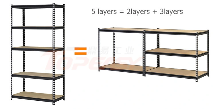 Powder Coated Black Light Duty Angle Steel Rack for Warehouse